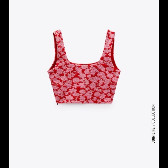 NWT Zara pebble cropped top with jewel appliqué medium - Picture 11 of 14